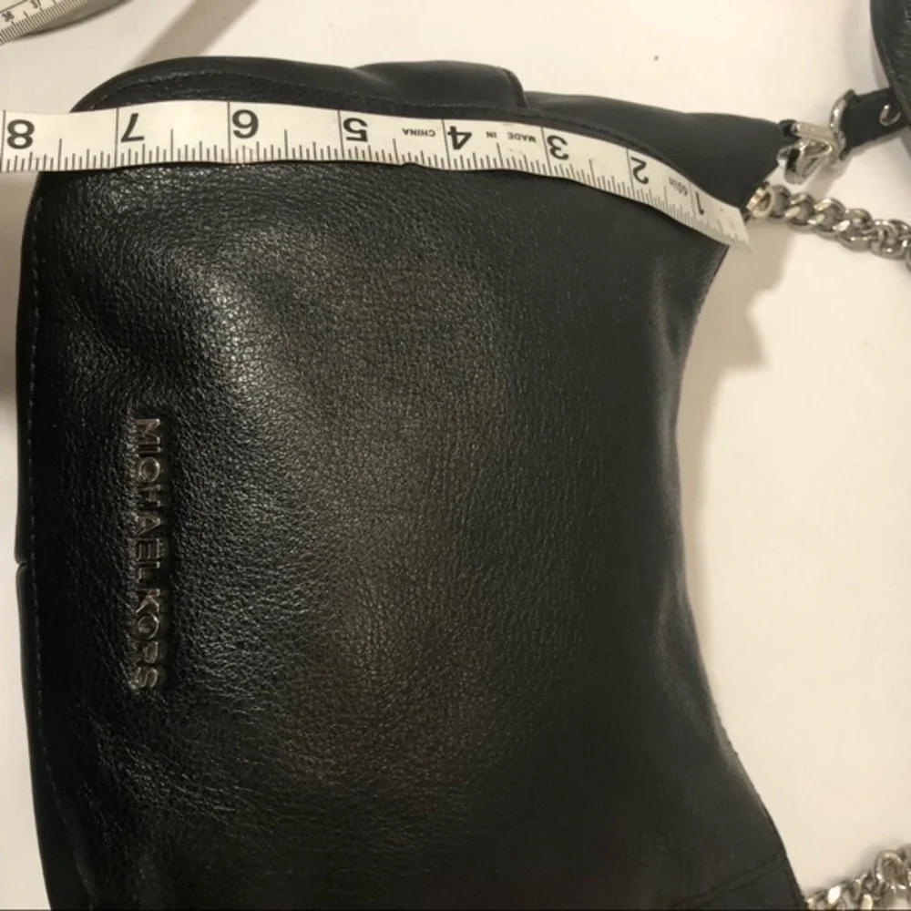 Michael kors black leather two way bag